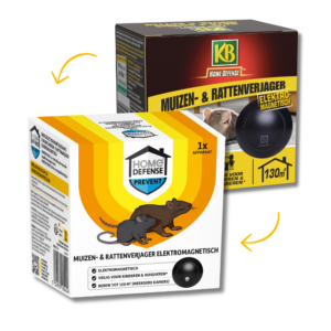 HOME DEFENSE® Muizenverjager en Rattenverjager Elektromagnetisch 130m²
